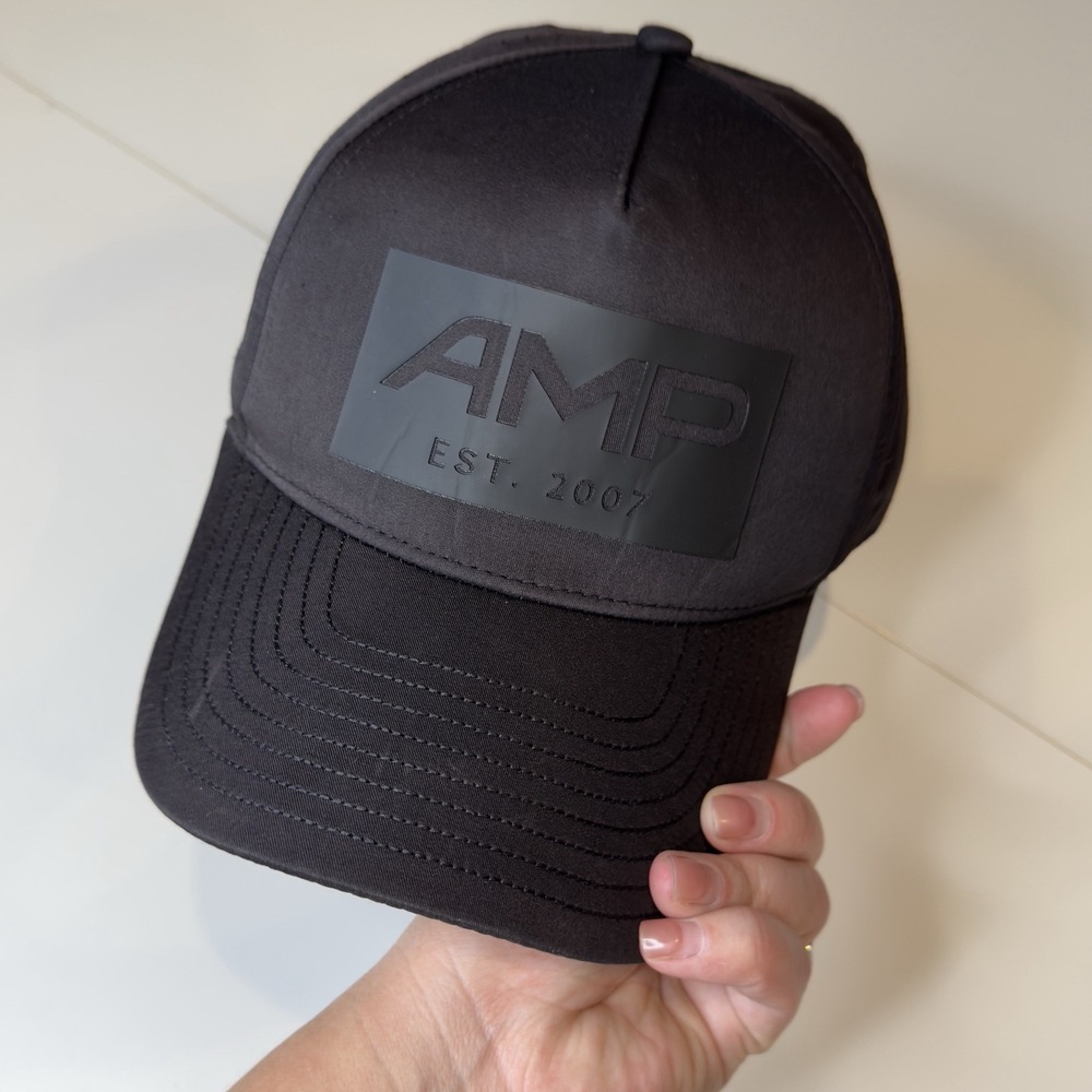 AMP Hat Truwear. Black, One Size Wash And Ready To Wear, - Picture 8 of 10